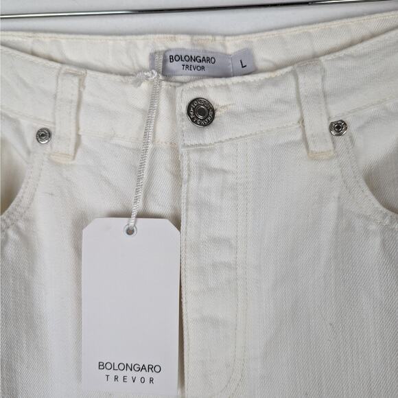 Bolongaro Trevor Women's Ivory Montana High Waist Jeans in Oat Size Large NWT - Picture 6 of 10
